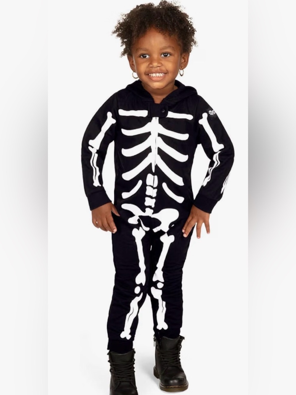 NWOT Tipsy Elves Unisex Toddler Skelton One Piece Zip Up Costume - Size 2T